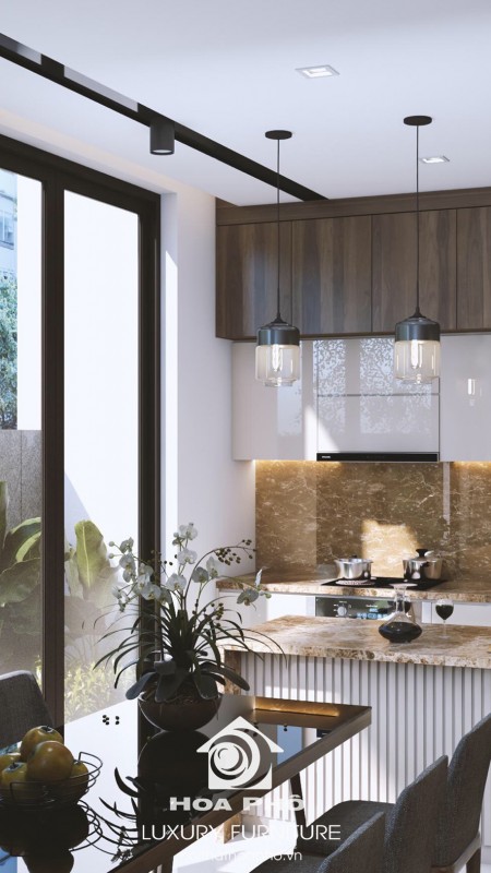 bếp phòng ăn phong cách hiện đại