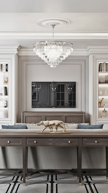 Phòng khách phong cách tân cổ điển