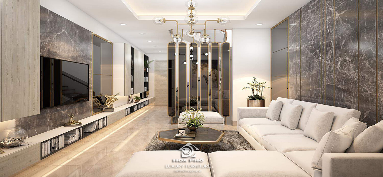 Phòng khách nhà ống hiện đại